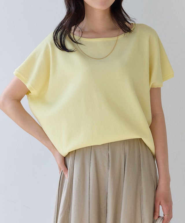 162cm / イエロー / ボートネック / M