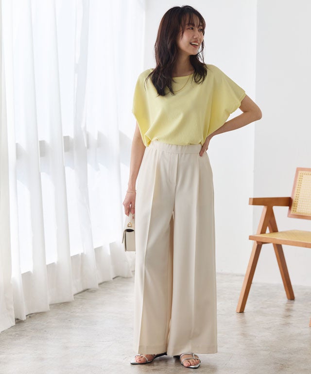 162cm / イエロー / ボートネック / M