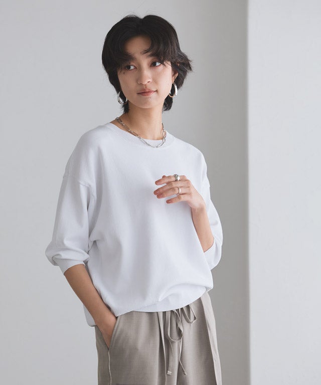 166cm / ホワイト×杢グレー / M