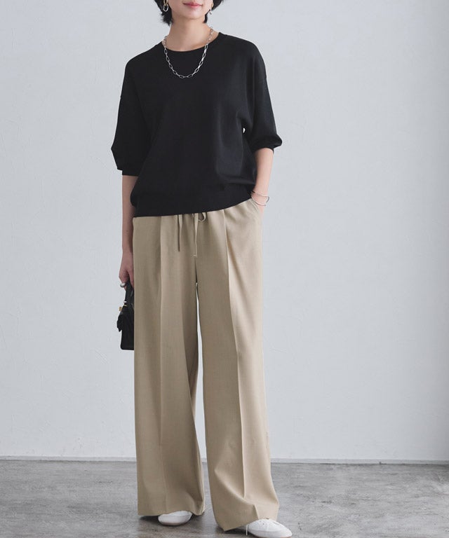 166cm / ブラック×杢ベージュ / M