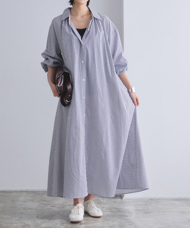 166cm / ストライプ×ブラック / M