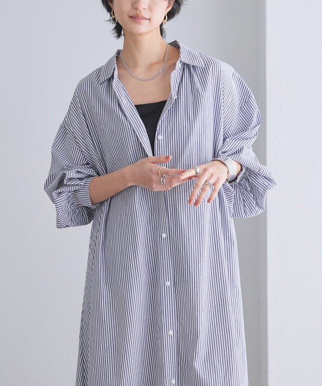 166cm / ストライプ×ブラック / M