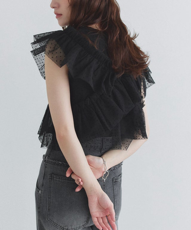 160cm / ドット / ブラック / M