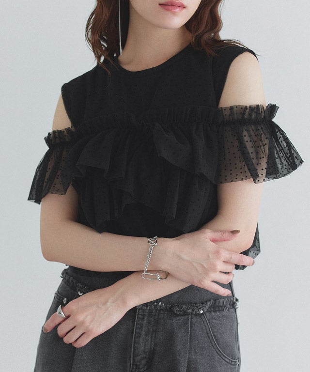 160cm / ドット / ブラック / M