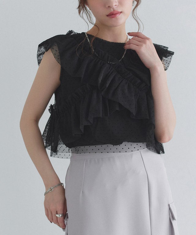 160cm / ドット / ブラック / M