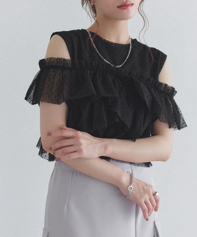 160cm / ドット / ブラック / M