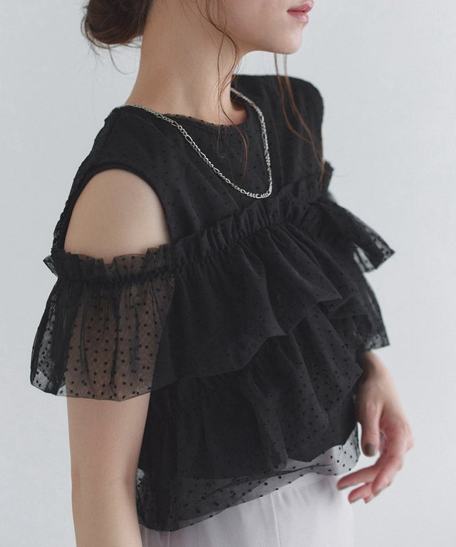 160cm / ドット / ブラック / M