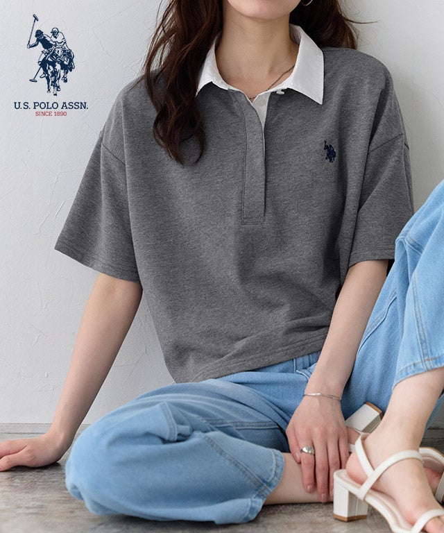 【U.S.POLO ASSN.】ライトスウェットポロTシャツ