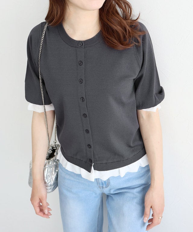 163cm / チャコール×オフホワイト / M