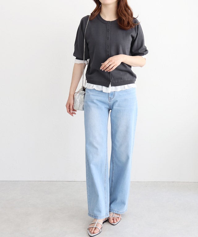 163cm / チャコール×オフホワイト / M