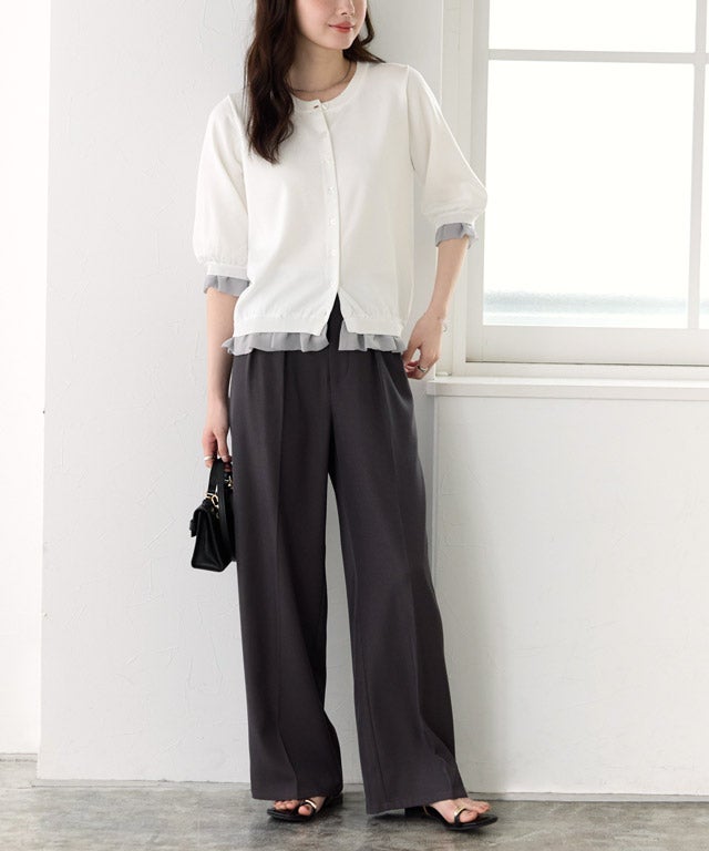 167cm / オフホワイト×グレー / M