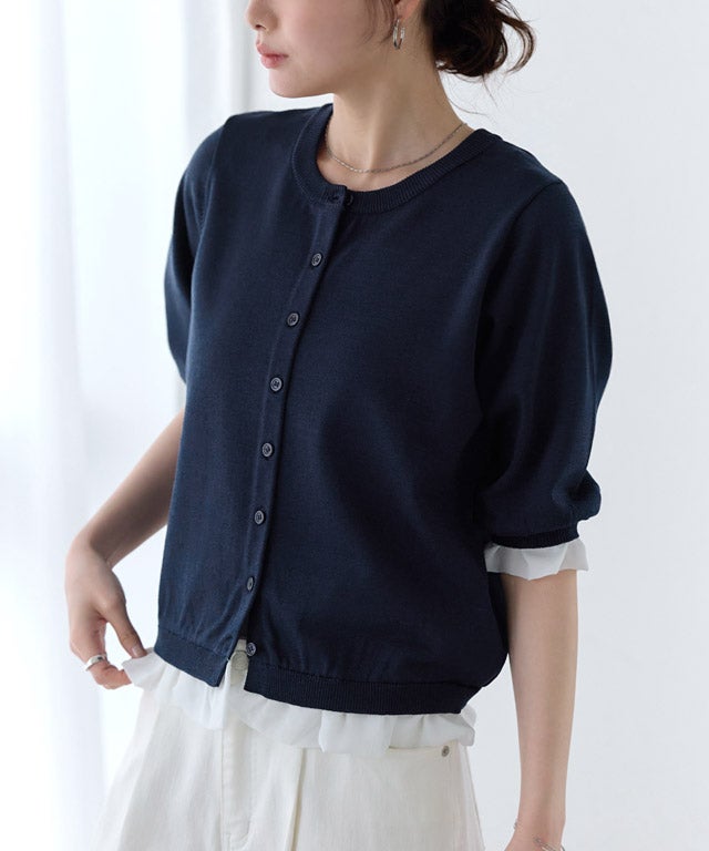 167cm / ネイビー×オフホワイト / M