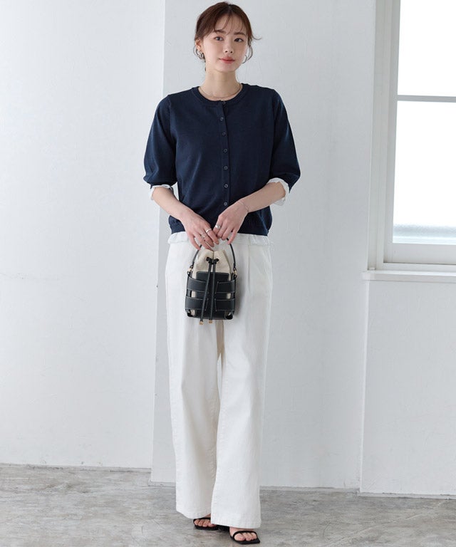 167cm / ネイビー×オフホワイト / M