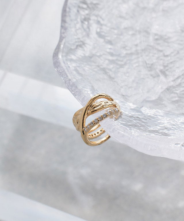 メタルビジューイヤーカフ