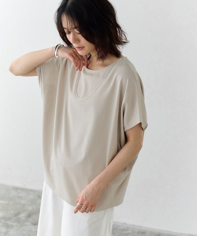 163cm / グレージュ / クルーネック / M