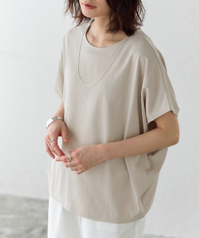 163cm / グレージュ / クルーネック / M