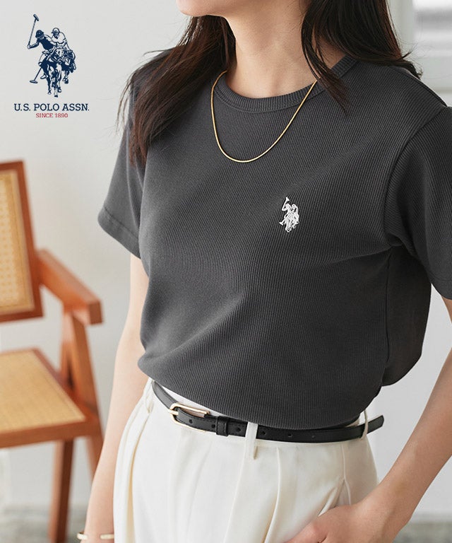 U.S. POLO ASSN. クルーネックリブTシャツ