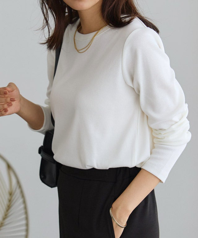 162cm / オフホワイト / クルーネック / M