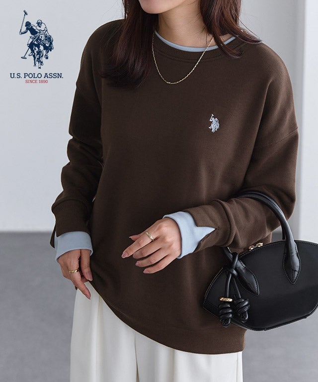 U.S. POLO ASSN. レイヤード風スウェット