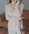 165cm / ピンク / ヘンリーネック / M