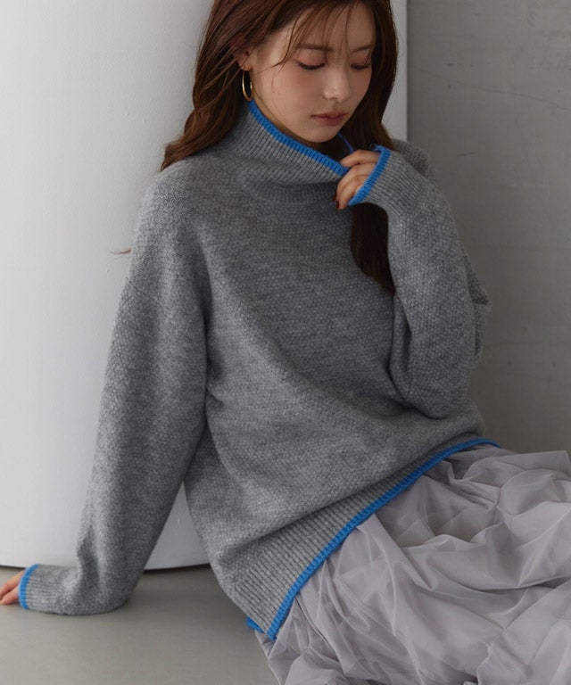 165cm / 杢グレー×杢ブルー / M