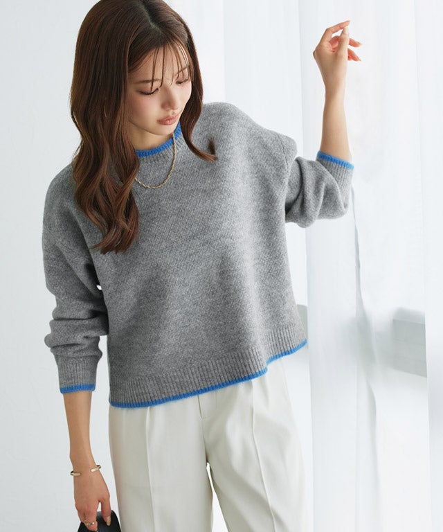 165cm / 杢グレー×杢ブルー / M