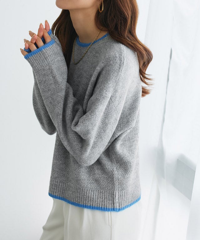 165cm / 杢グレー×杢ブルー / M