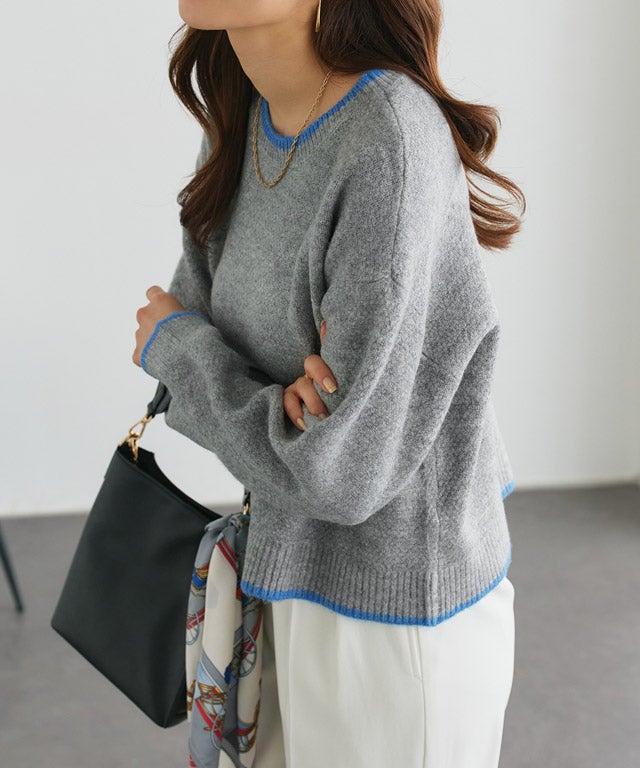 165cm / 杢グレー×杢ブルー / M