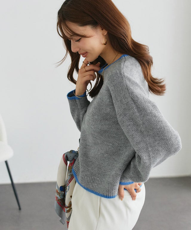 165cm / 杢グレー×杢ブルー / M