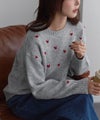 ハート刺繍ニット